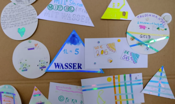 Zukunftsgeld erstellt von Kindern im Workshop